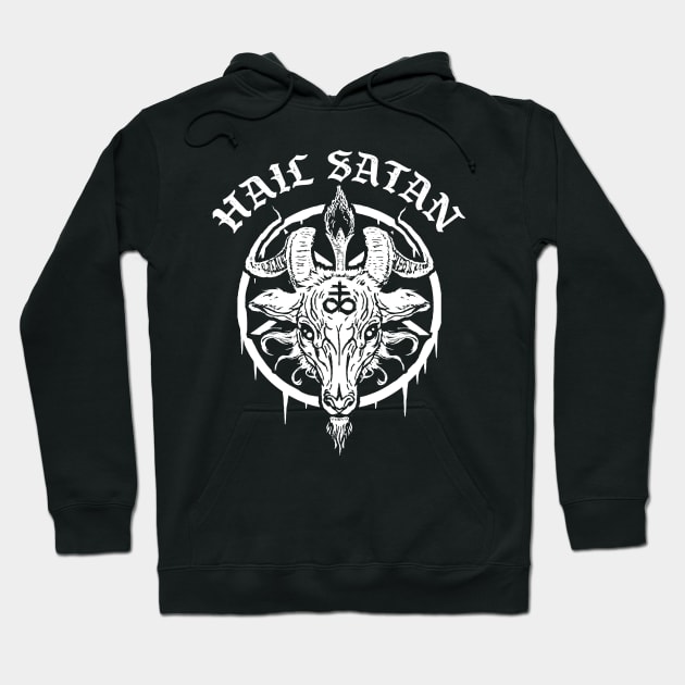 Baphomet Hail Satan Hoodie by Tshirt Samurai